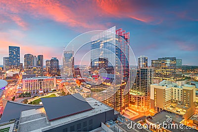 Nashville, Tennessee, USA Downtown Cityscape Stock Photo