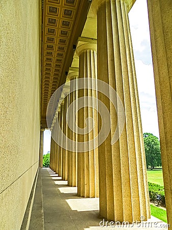 Nashville, TN USA - Centennial Park The Parthenon Replica Columns Editorial Stock Photo