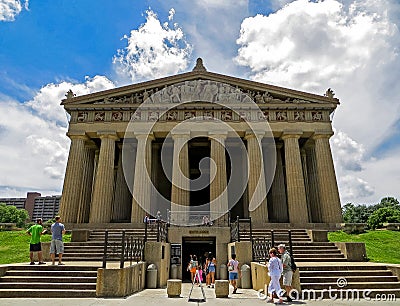 Nashville, TN USA - Centennial Park The Parthenon Replica Museum Editorial Stock Photo