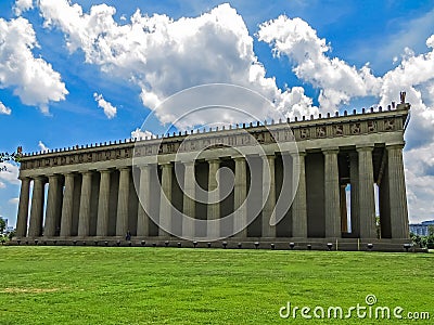 Nashville, TN USA - Centennial Park The Parthenon Replica Editorial Stock Photo