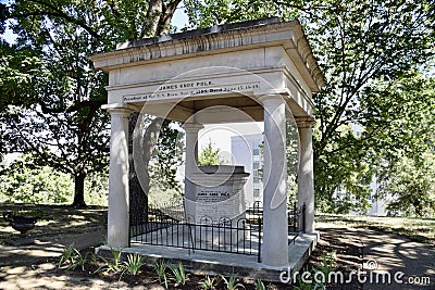 Grave of President James Knox Polk. Nashville, TN, USA, September 24, 2019. Editorial Stock Photo