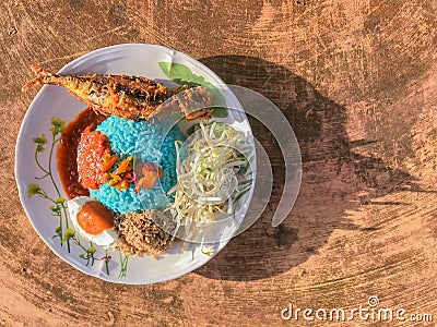 Nasi kerabu Stock Photo