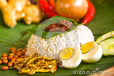 Nasi Lemak Stock Photo