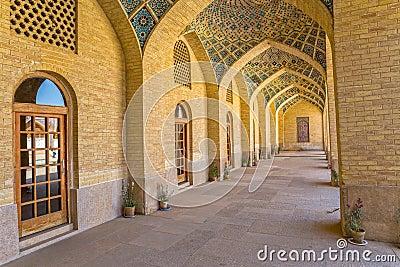 Nasir al-Mulk Mosque hall passage Stock Photo