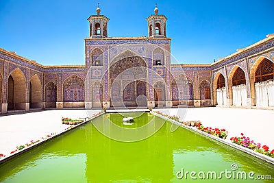 Nasir al-Mulk Mosque, Nasir al-Molk Mosque, Iran Stock Photo