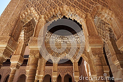 Nasrid Palace Architecture in Granada Spain Stock Photo