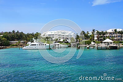 Nassau, Bahamas Oceanfront Stock Photo