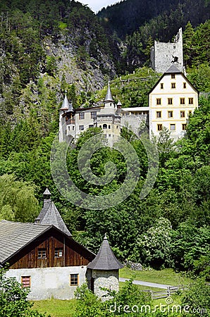 Austria, Tirol, castle Fernstein Editorial Stock Photo