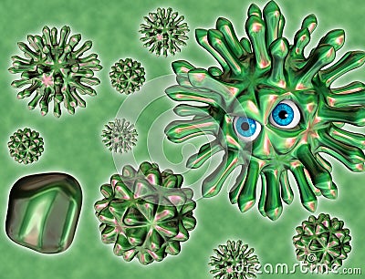 Nasty little germs Stock Photo