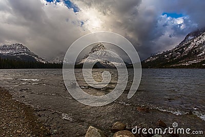 Nasty weather in winter Stock Photo