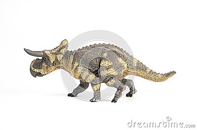 Nasutoceratops Dinosaur on white background Stock Photo