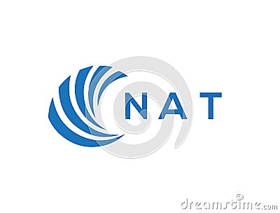 NAT letter logo design on white background. NAT creative circle letter logo concept. NAT letter design Vector Illustration