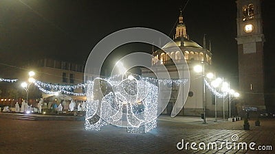 Natale at the city of Busto Arsizio Stock Photo