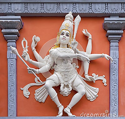Nataraj Dancing Shiva Wall Relief Statue Stock Photo
