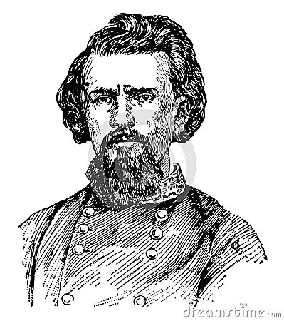 Nathan Bedford Forrest vintage illustration Vector Illustration