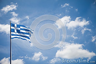 Nation flag of Greece Stock Photo