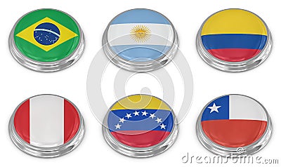 Nation flag icon set Stock Photo