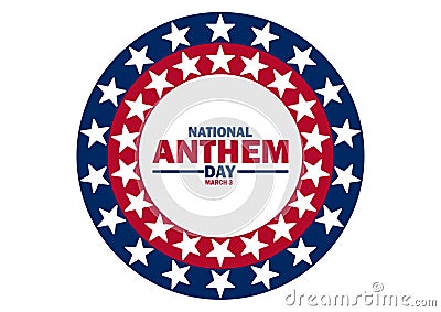 National Anthem Day Vector Illustration