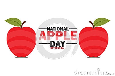 National Apple Day Vector Illustration