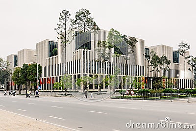 National Assembly Building place in the opposite side of Ho Chi Minh Mausoleum at Hanoi, Vietnam Editorial Stock Photo