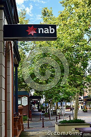 A National Australia Bank at historic Windsor in Sydney Editorial Stock Photo