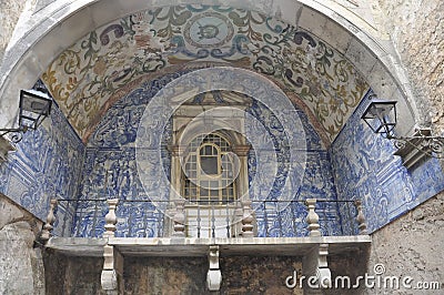 National Azulejo Museum Cloister in the Church and Convent Madre de Deus in Lisbon Portugal Editorial Stock Photo