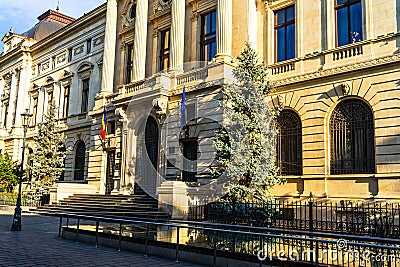 National bank of Romania Banca Nationala a Romaniei. BNR is the Romanian Central bank. BNR headquarters in Bucharest, Romania, Editorial Stock Photo