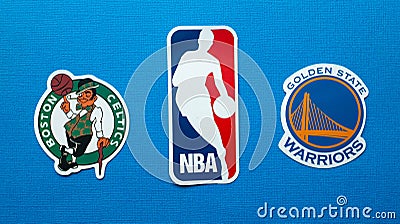 National Basketball Association Club Emblems Editorial Stock Photo