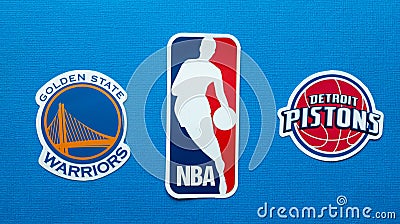National Basketball Association Club Emblems Editorial Stock Photo