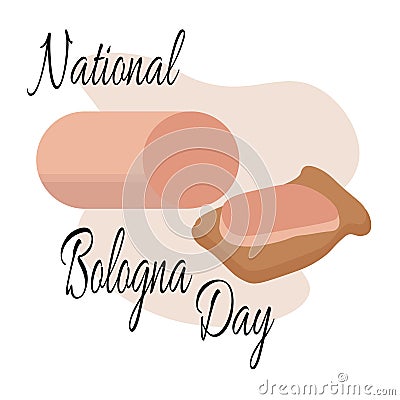 National Bologna Day, idea for poster, banner, flyer or menu decoration Vector Illustration