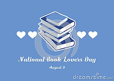 National Book Lovers Day vector Vector Illustration