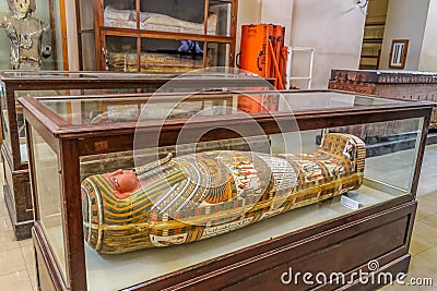 National Cairo Museum Expans dedicated to Ancient Egypt, Pharaohs, Mummies and Egyptian Pyramids Editorial Stock Photo