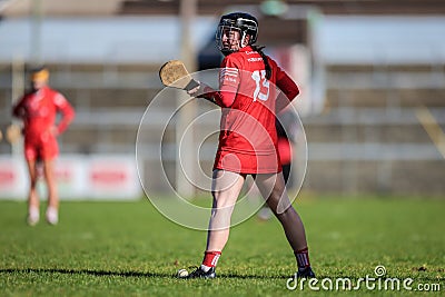 2024 National Camogie League: Cork vs Clare Editorial Stock Photo