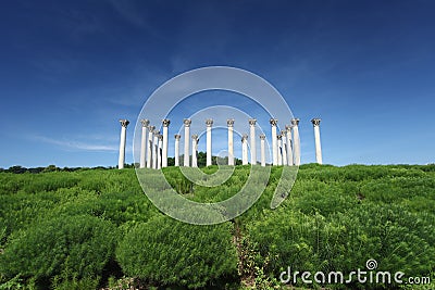 National Capital Columns in National Arboretum Stock Photo