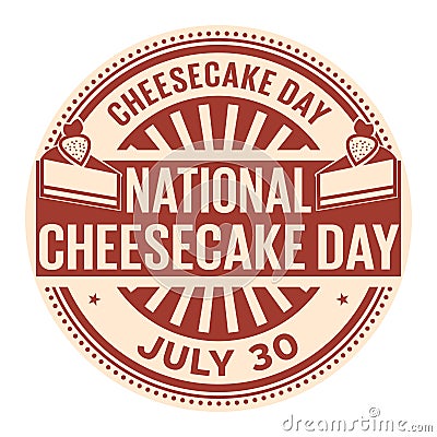 National Cheesecake Day Vector Illustration