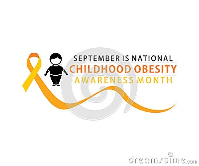 National Childhood Obesity Awareness month Vector Illustration