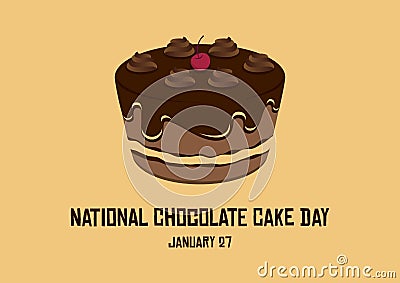 National Chocolate Cake Day vector Vector Illustration