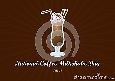 National Coffee Milkshake Day vector Vector Illustration