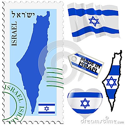 National colours of Israel Vector Illustration