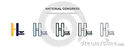 National congress of brazil icon in different style vector illustration. two colored and black national congress of brazil vector Vector Illustration