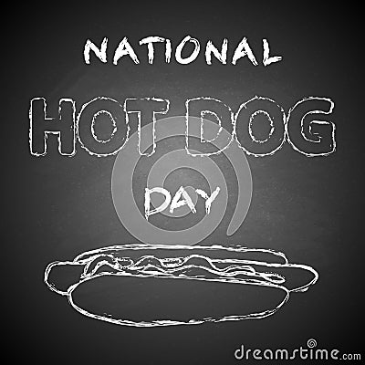 National Day Hot Dog background. Vector Illustration