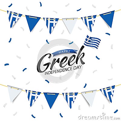 Greek Independence Day. Vector Illustration