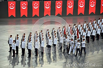 National Day Parade Rehearsal 2016 in Singapore Editorial Stock Photo