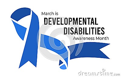 National Developmental Disabilities Awareness Month. Vector illustration on white Vector Illustration