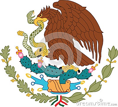 National emblem Mexico Vector Illustration