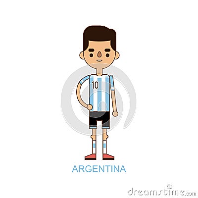 National Euro Cup argentina soccer football player vector illustration Vector Illustration