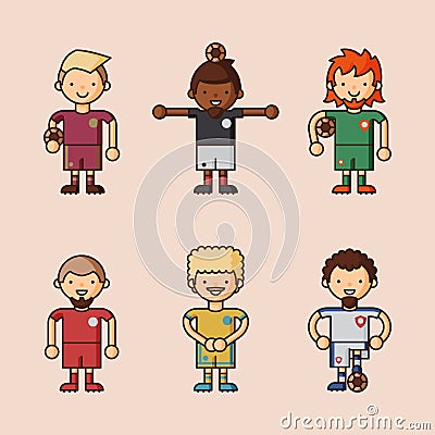 National Euro Cup soccer football teams vector illustration Vector Illustration