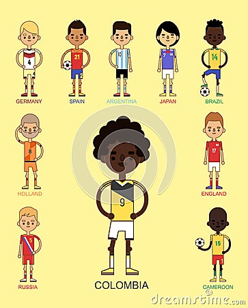National Euro Cup soccer football teams vector illustration Vector Illustration