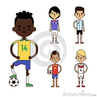 National Euro Cup soccer football teams vector illustration Vector Illustration