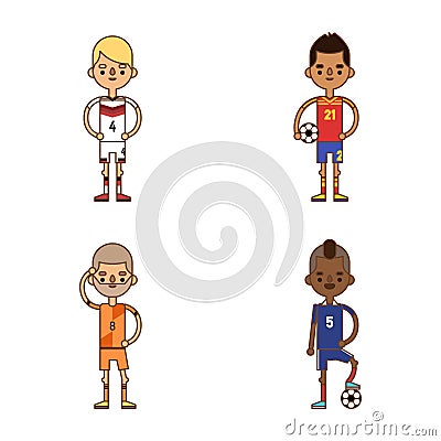 National Euro Cup soccer football teams vector illustration Vector Illustration